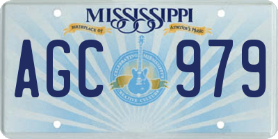 MS license plate AGC979