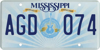 MS license plate AGD074