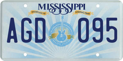 MS license plate AGD095