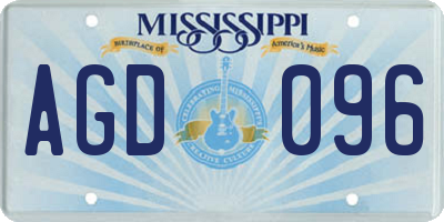 MS license plate AGD096
