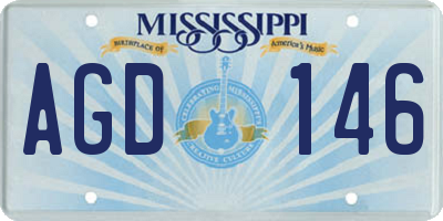 MS license plate AGD146