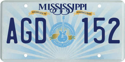 MS license plate AGD152