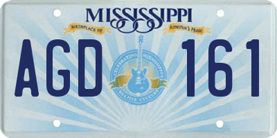 MS license plate AGD161