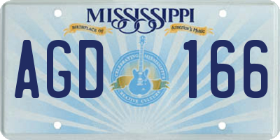 MS license plate AGD166