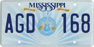 MS license plate AGD168