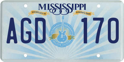 MS license plate AGD170