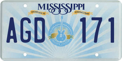 MS license plate AGD171