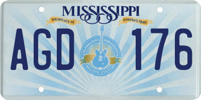 MS license plate AGD176