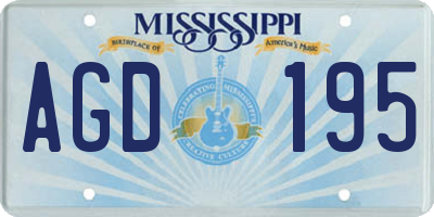 MS license plate AGD195