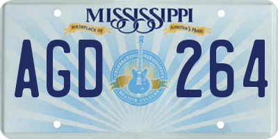 MS license plate AGD264
