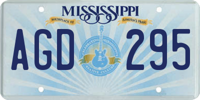 MS license plate AGD295