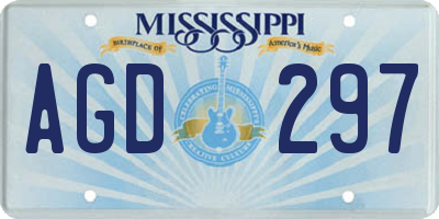 MS license plate AGD297