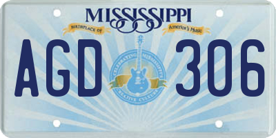 MS license plate AGD306