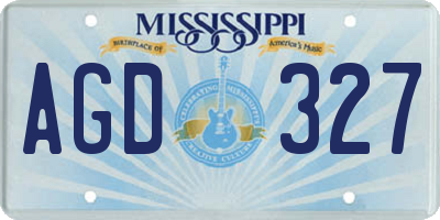 MS license plate AGD327