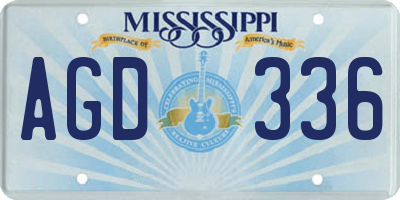 MS license plate AGD336