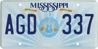 MS license plate AGD337