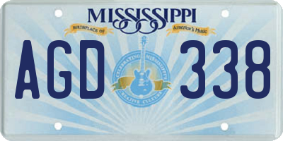 MS license plate AGD338