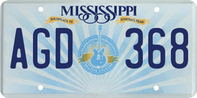 MS license plate AGD368
