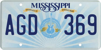 MS license plate AGD369