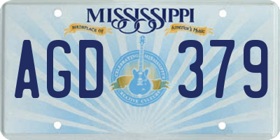 MS license plate AGD379