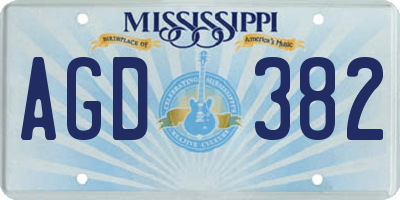 MS license plate AGD382