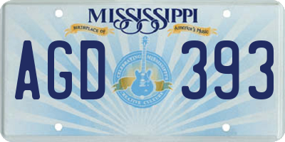 MS license plate AGD393