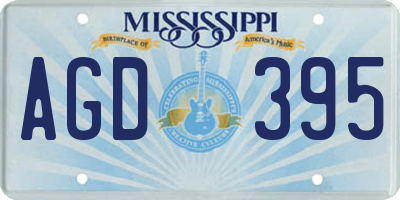 MS license plate AGD395
