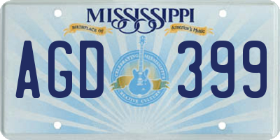 MS license plate AGD399