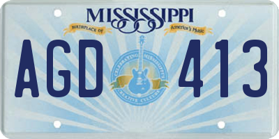MS license plate AGD413