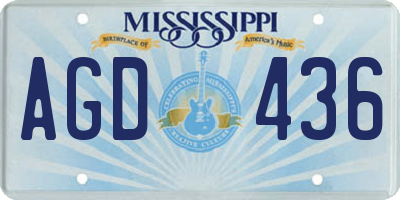 MS license plate AGD436