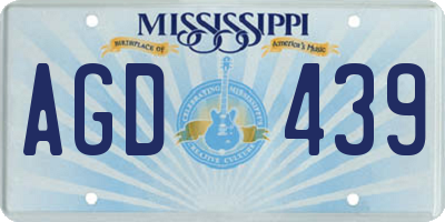 MS license plate AGD439