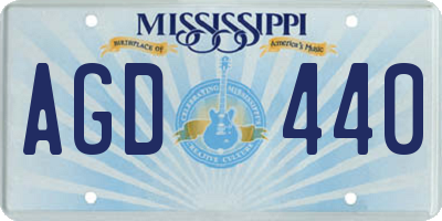 MS license plate AGD440