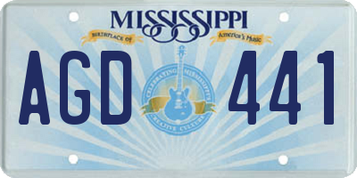 MS license plate AGD441