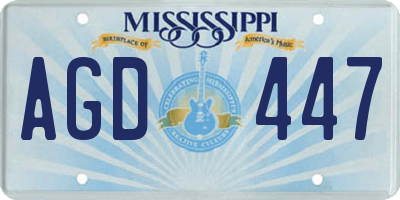 MS license plate AGD447