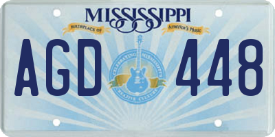 MS license plate AGD448