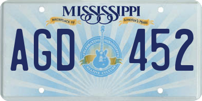 MS license plate AGD452