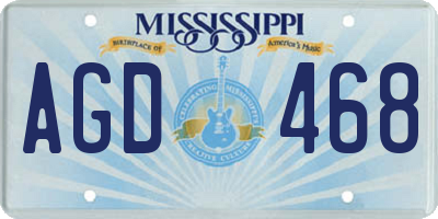 MS license plate AGD468