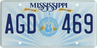 MS license plate AGD469