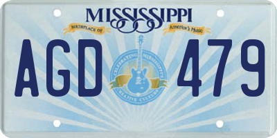 MS license plate AGD479