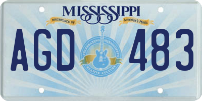 MS license plate AGD483