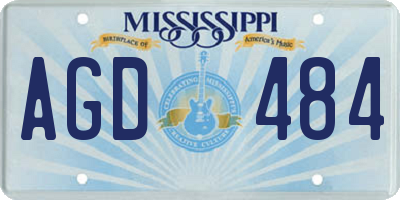 MS license plate AGD484