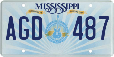 MS license plate AGD487