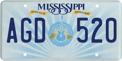 MS license plate AGD520