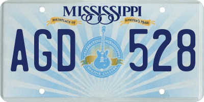 MS license plate AGD528