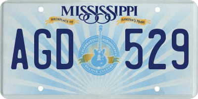 MS license plate AGD529