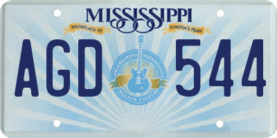 MS license plate AGD544
