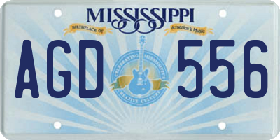 MS license plate AGD556