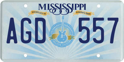 MS license plate AGD557