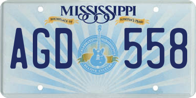 MS license plate AGD558
