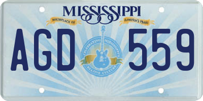 MS license plate AGD559